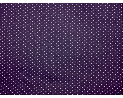 Printed Cotton Poplin Fabric - Navy with White Polka dots